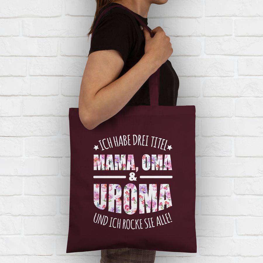 Shirtracer Ich habe drei Titel - Mama, Oma & Uroma und ich rocke sie alle!: T-Shirt Turnbeu Shirtracer Kostenloser Versand international