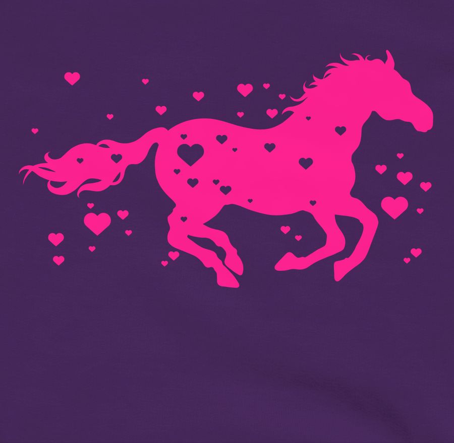 Shirtracer Pferd mit Herzen - fuchsia: T-Shirt Gym Bag Shirtracer Exklusivangebot