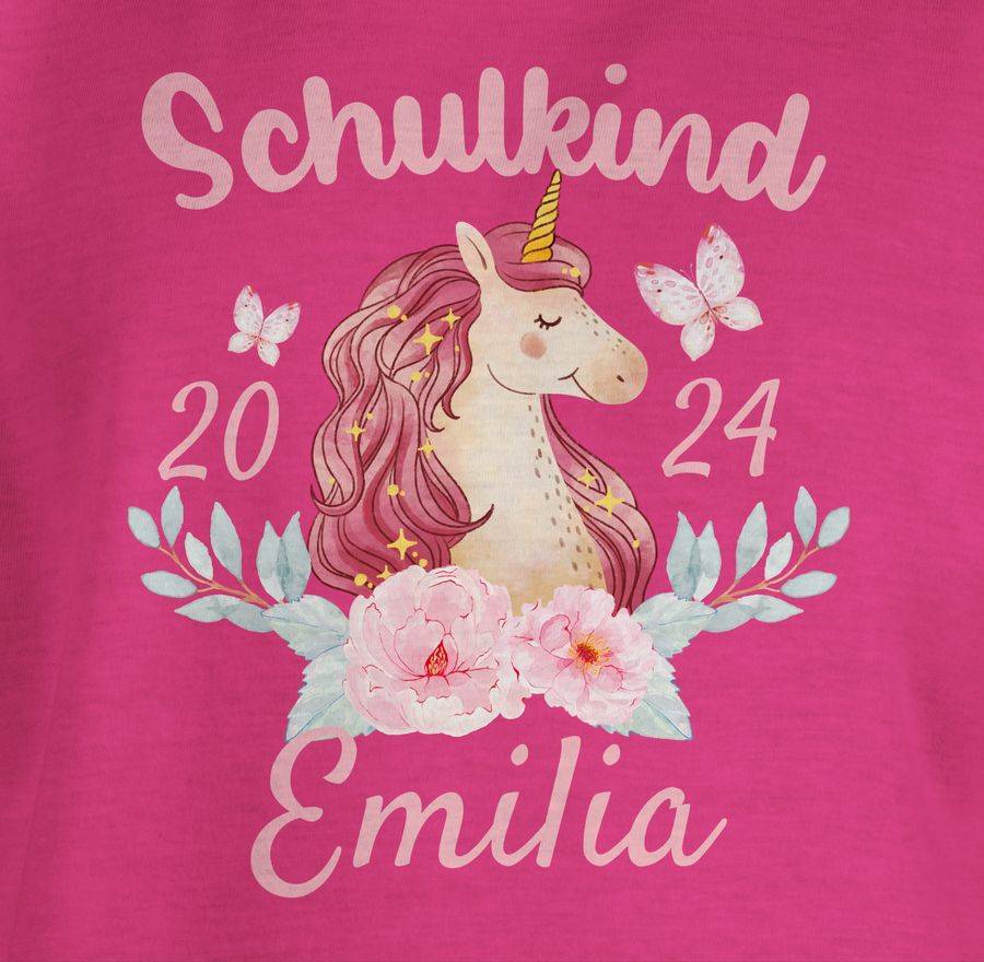 Shirtracer Schulkind Einhorn 2024 Shirts & Mehr Shirtracer Zeitlich begrenztes Angebot