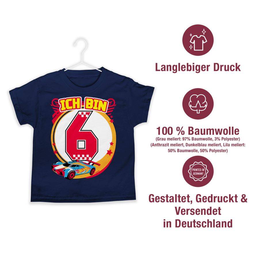 Shirtracer Ich bin 6 - Rennauto Shirts & Mehr Shirtracer Tiefpreis