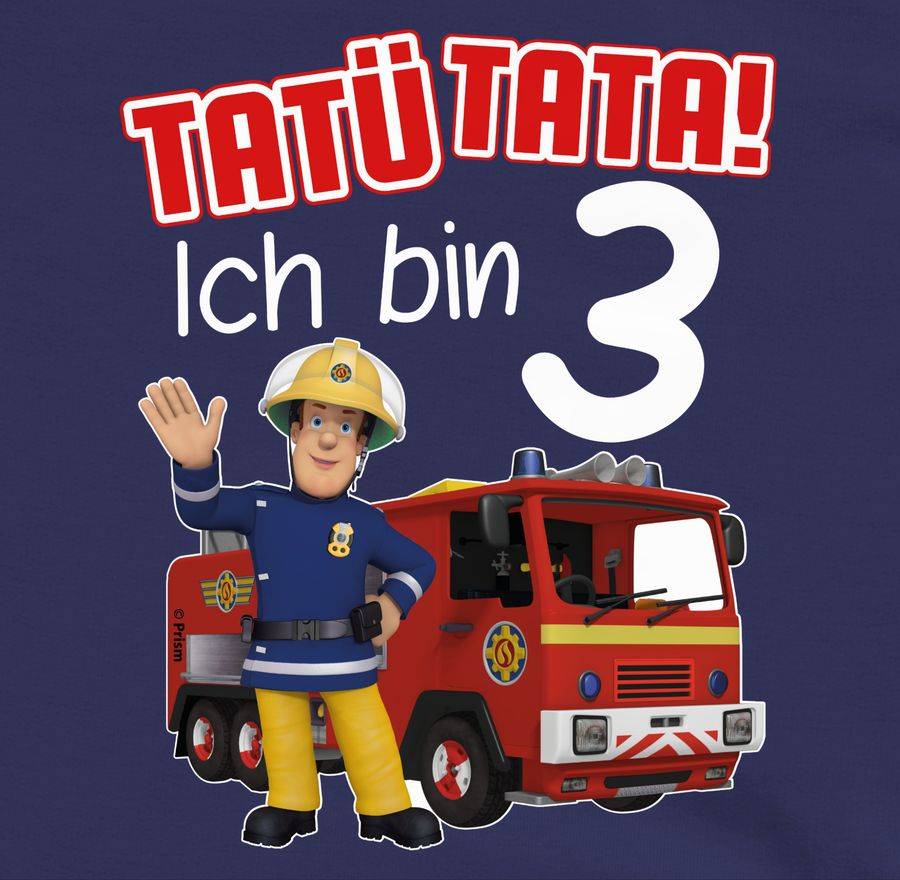 Shirtracer Tatü Tata! Ich bin 3 - rot: Tshirt Turnbeutel Shirtracer JETZT KAUFEN