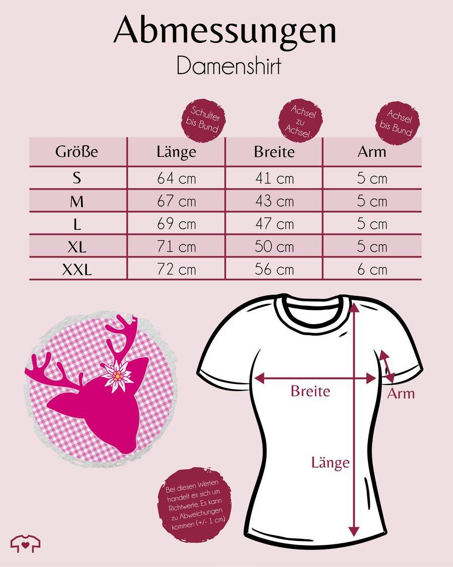 Shirtracer Oktoberfest Hirsch mit Edelweiß - Fuchsia: Tshirt Turnbeutel Shirtracer Bis zu 65% Rabatt