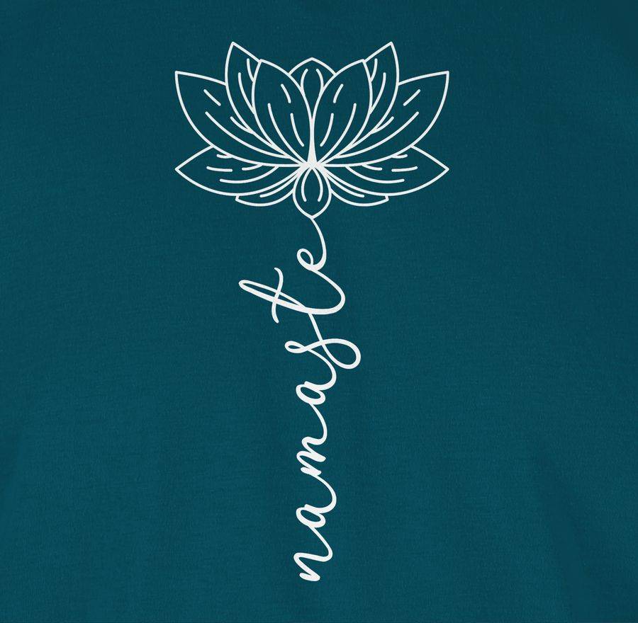 Shirtracer Namaste Lotusblüte weiß: Tshirt Rucksack Shirtracer Nur für heute