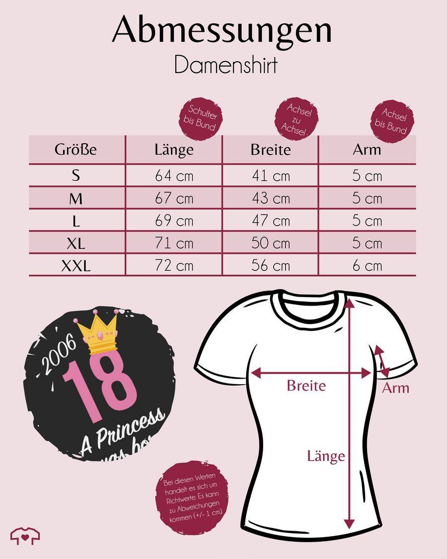 Shirtracer Achtzehnter Geburtstag Mädchen Princess 2006: T-Shirt Turnbeutel Shirtracer Kostenloser Versand international
