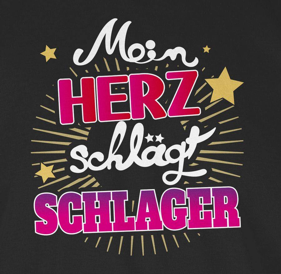 Shirtracer Mein Herz Schlager - weiß Shirts & Mehr Shirtracer 2025