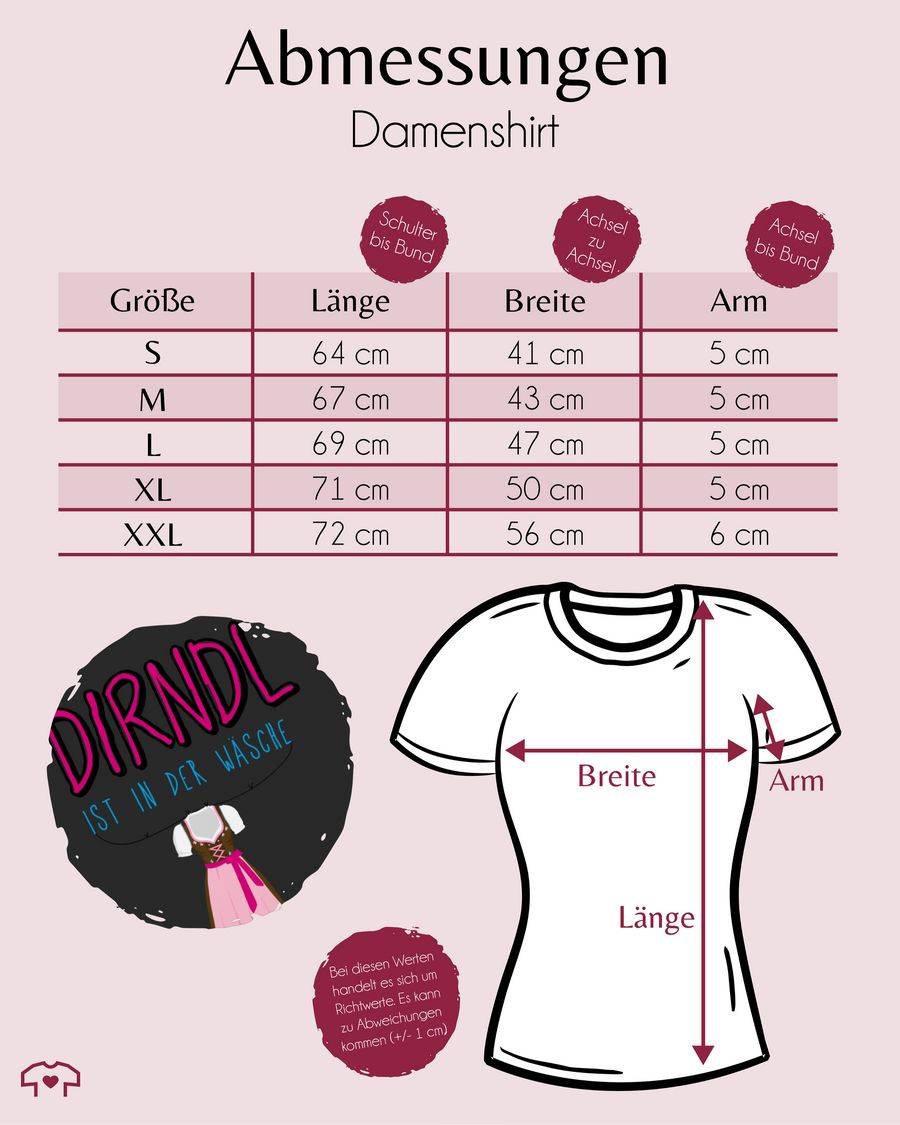 Shirtracer Mein Dirndl ist in der Wäsche Shirts & Mehr Shirtracer Auslauf
