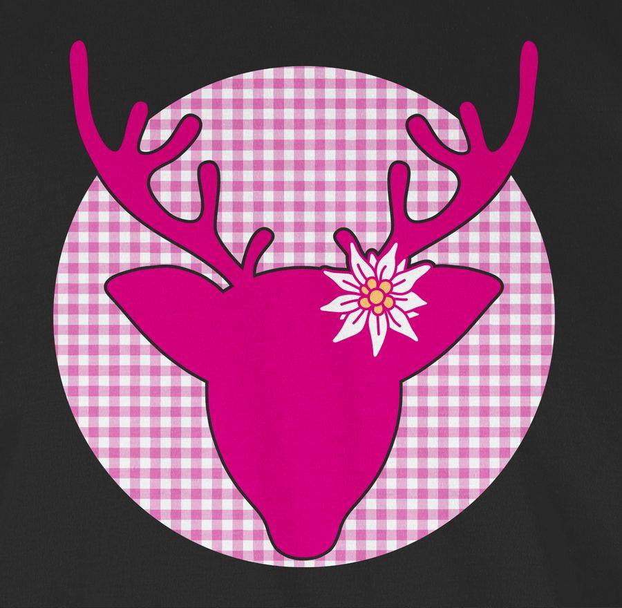 Shirtracer Oktoberfest Hirsch mit Edelweiß - Fuchsia: Tshirt Turnbeutel Shirtracer Hotsell