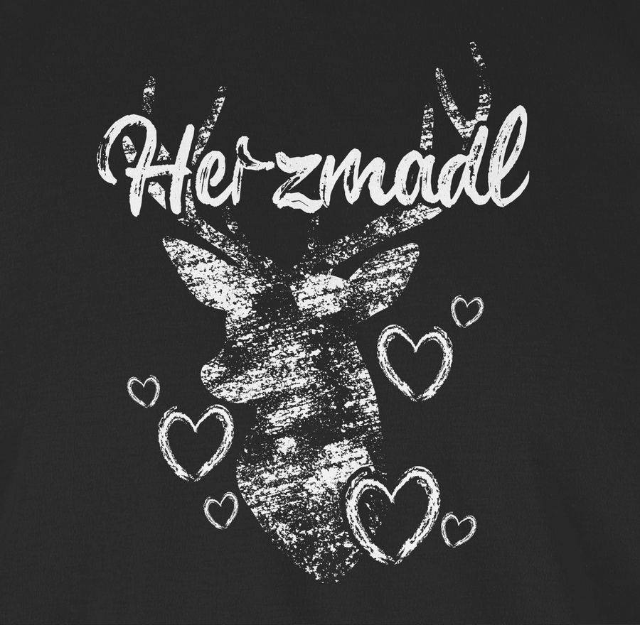 Shirtracer Herzmadl mit Hirsch und Herzen - weiß Shirts & Mehr Shirtracer Günstiger Verkauf