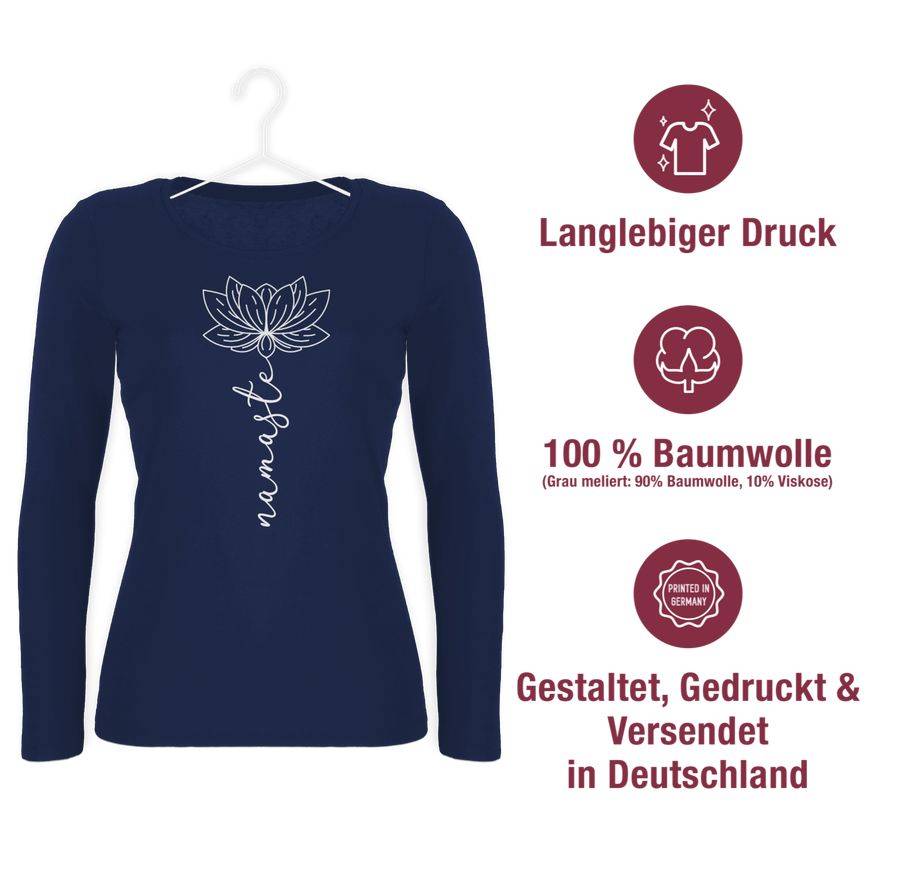 Shirtracer Namaste Lotusblüte weiß: Tshirt Rucksack Shirtracer Blitzverkäufe