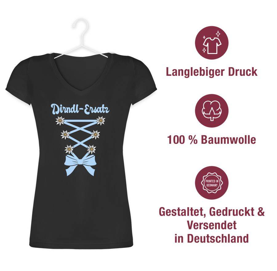 Shirtracer Dirndl-Ersatz Korsage - hellblau: Tshirt Gym Bag Shirtracer Günstig kaufen