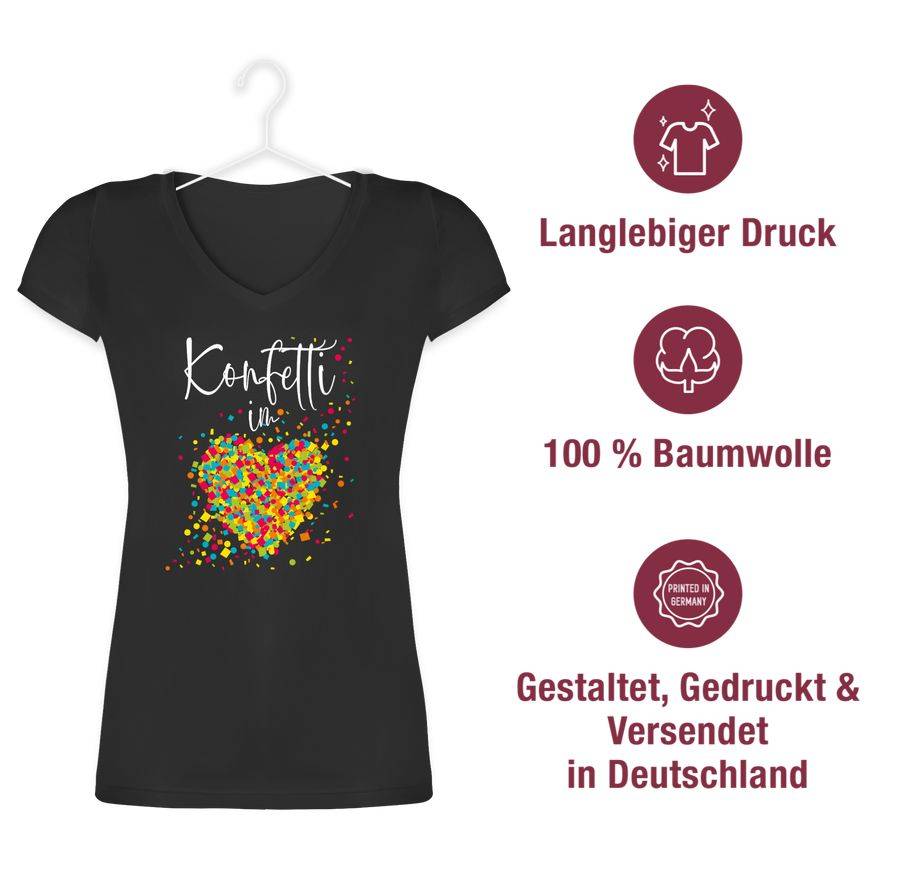 Shirtracer Konfetti im Herzen Kalligrafie - weiß Shirts & Mehr Shirtracer Begrenztes Angebot