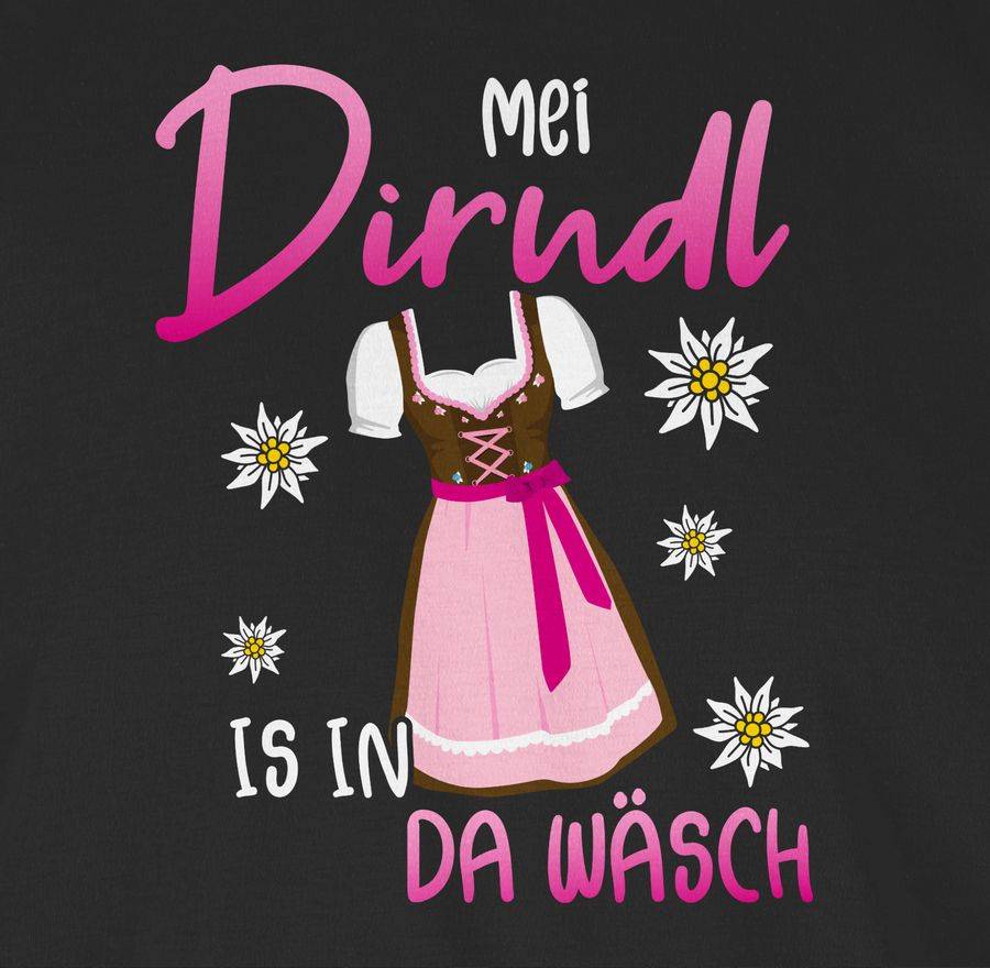 Shirtracer Mei Dirndl is in da Wäsch Edelweiss Weiss Shirts & Mehr Shirtracer Online Shopping