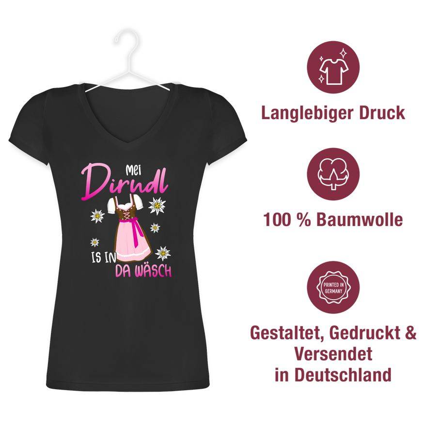 Shirtracer Mei Dirndl is in da Wäsch Edelweiss Weiss Shirts & Mehr Shirtracer Online Shopping