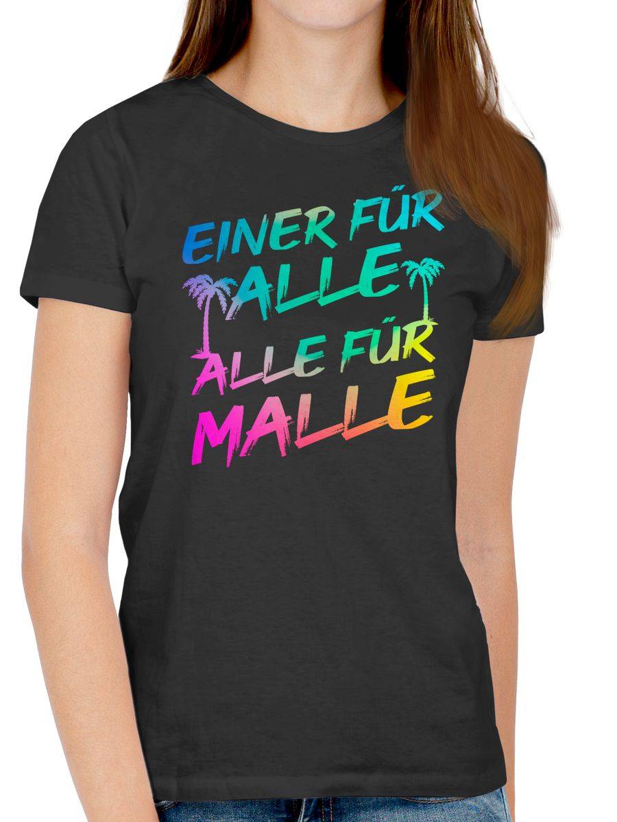 Shirtracer Malle für Alle - Einer für alle Alle für Malle: Tshirt Turnbeutel Shirtracer Muttertagsangebot