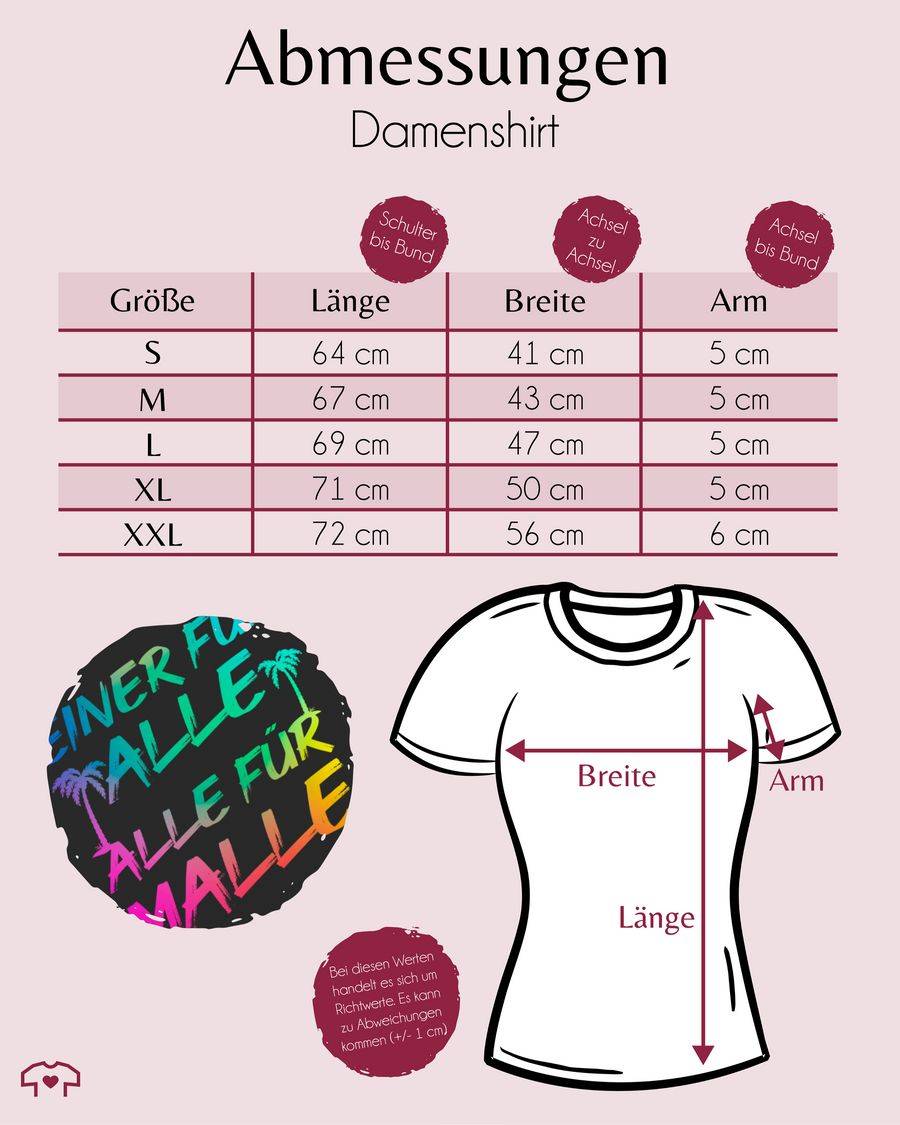 Shirtracer Malle für Alle - Einer für alle Alle für Malle: Tshirt Turnbeutel Shirtracer Muttertagsangebot
