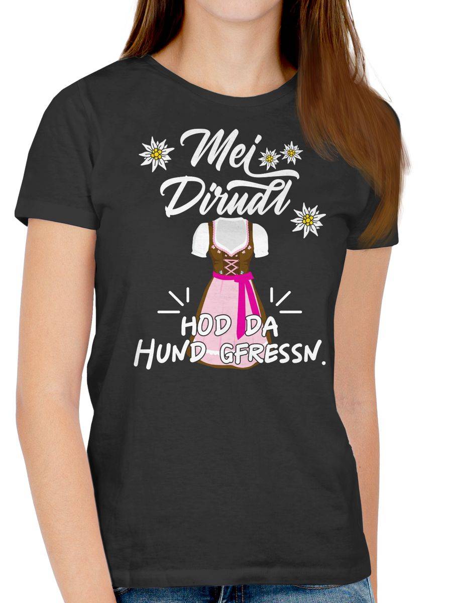 Shirtracer Mei Dirndl hod da Hund gfressn Shirts & Mehr Shirtracer Jubiläumsangebot