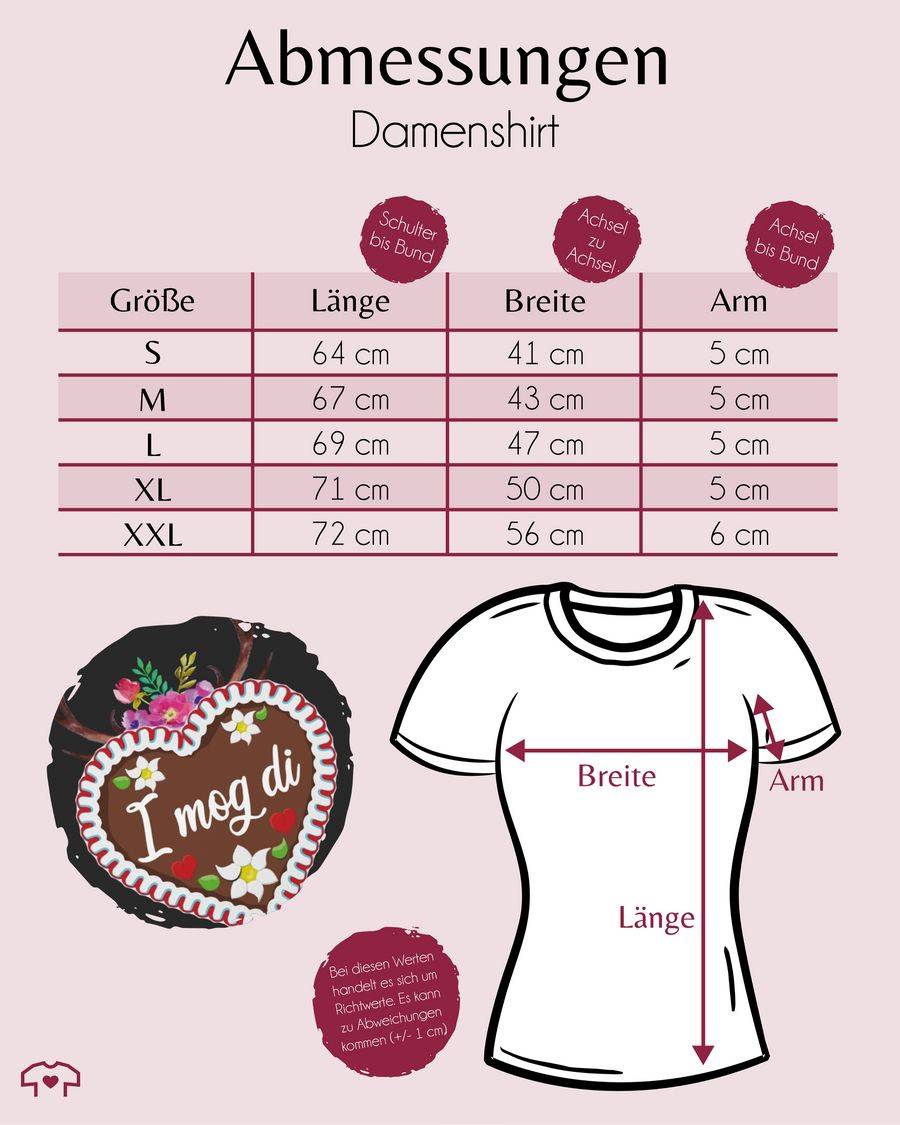 Shirtracer Lebkuchenherz I mog di mit Geweih und Blumen Shirts & Mehr Shirtracer Lagerräumung
