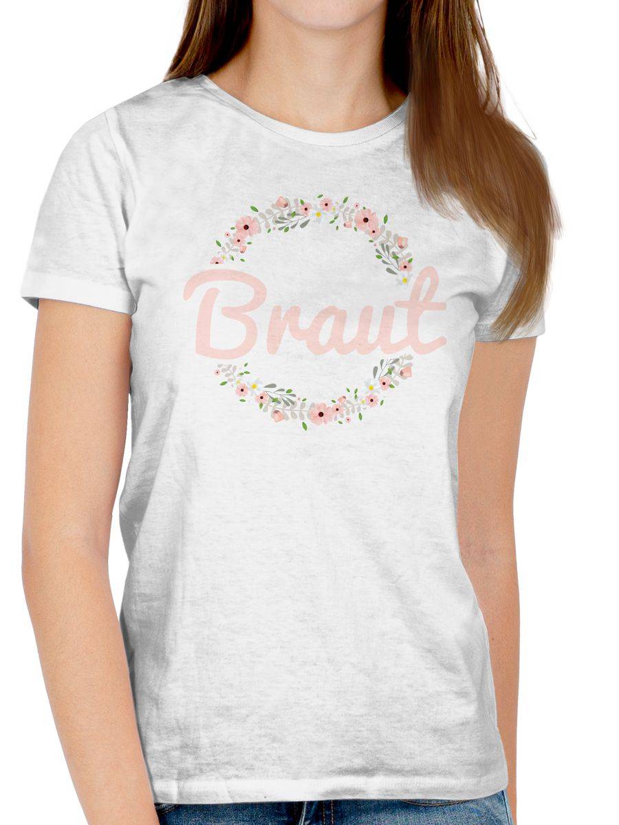 Shirtracer Braut Blumenkranz rosa Shirts & Mehr Shirtracer Neueste Mode
