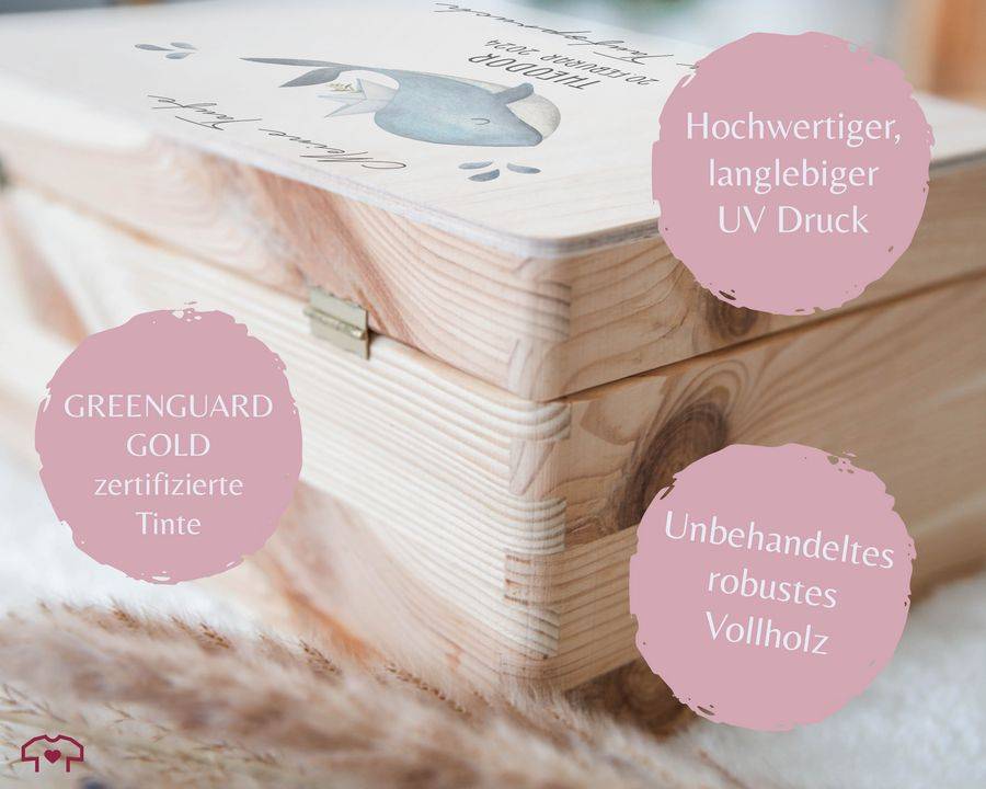Shirtracer Meine Taufe Wunschtext mit Wal und Name Taufe Erinnerungsbox Taufgeschenk Erinnerungen an die Taufe Shirtracer Letzte 3 Tage