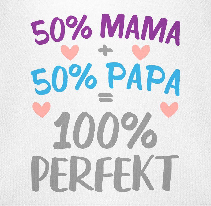 Shirtracer 50 % Mama 50 % Papa 100 % Perfekt Shirts & Mehr Shirtracer Begrenzt auf 3 Tage