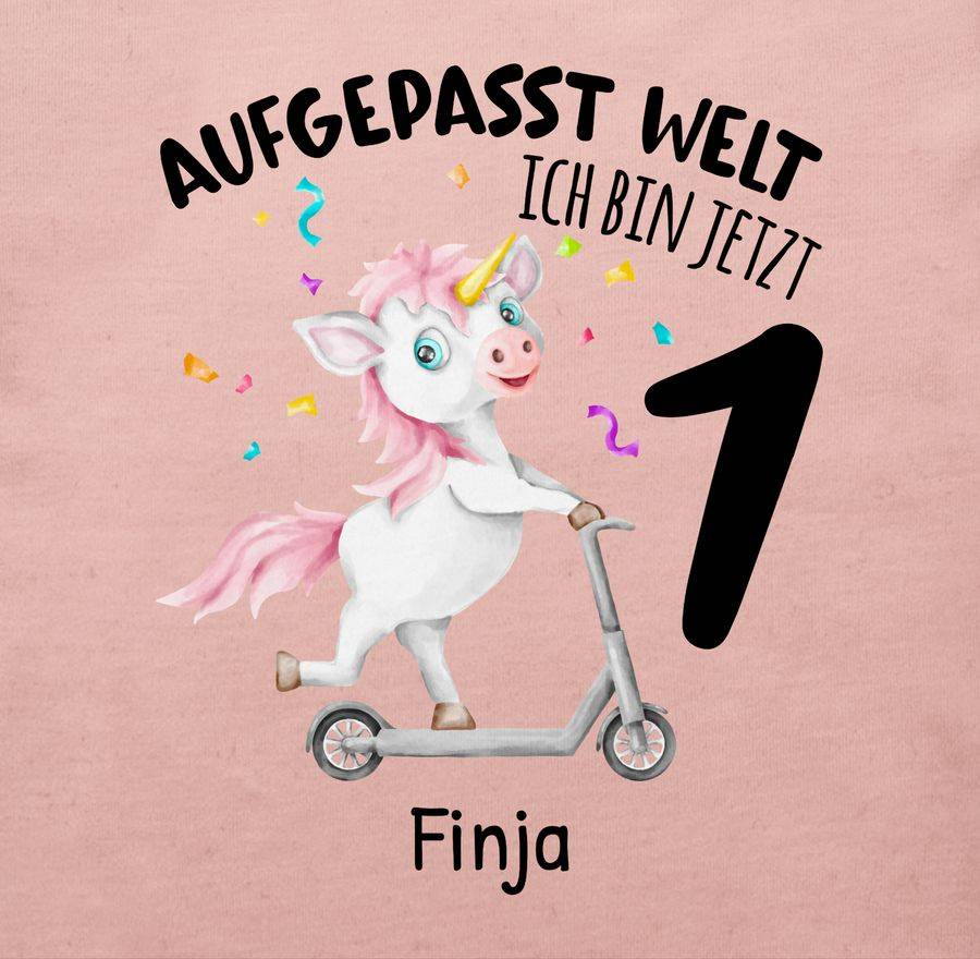 Shirtracer Aufgepasst Welt - Ich bin jetzt 1 - Geburtstagsoutfit Einhorn Ich bin 1 Geschenk Shirtracer Im Verkauf