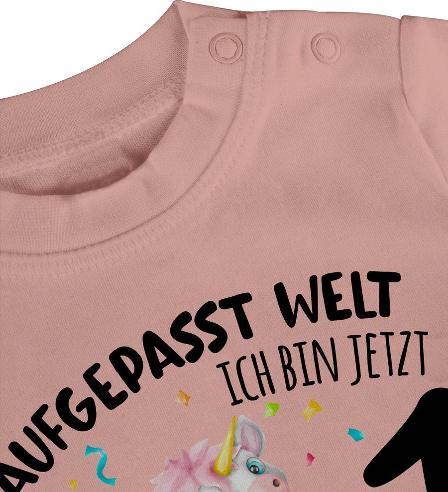 Shirtracer Aufgepasst Welt - Ich bin jetzt 1 - Geburtstagsoutfit Einhorn Ich bin 1 Geschenk Shirtracer Im Verkauf