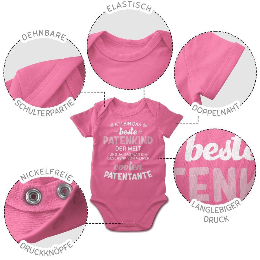 Shirtracer Ich bin das beste Patenkind der Welt weiß/rosa Shirts & Mehr Shirtracer 2025