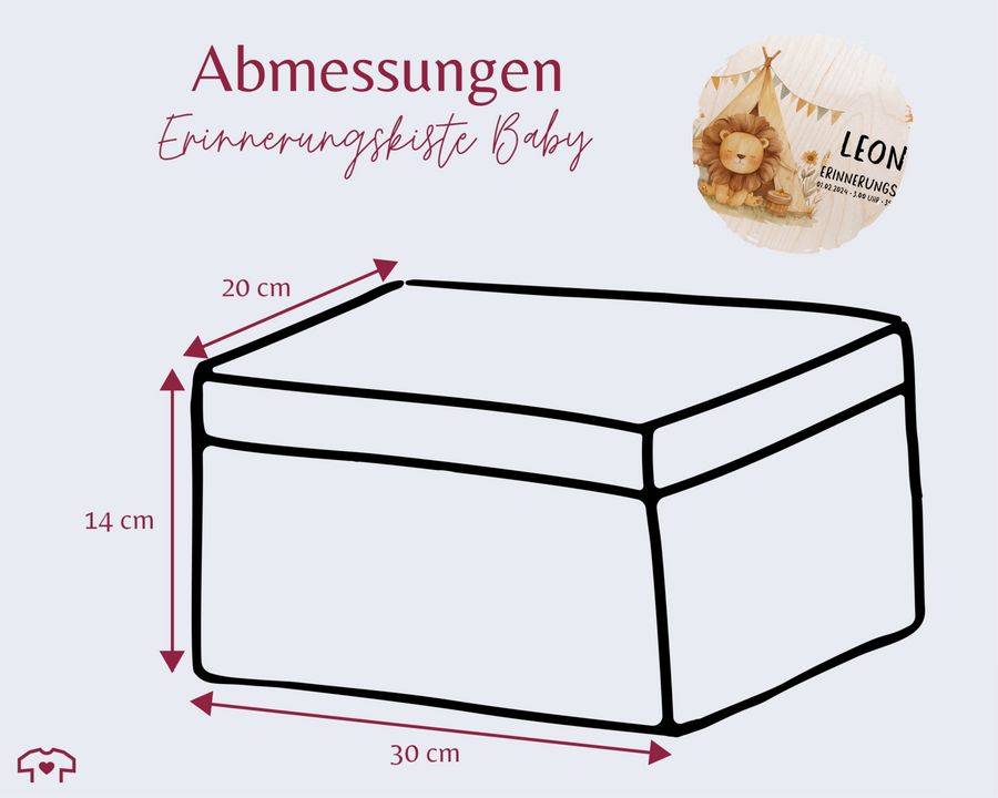 Shirtracer Personalisierte Baby Geschenke Erinnerungskiste Löwe Name Datum Erinnerungsb Shirtracer Meist gekauft
