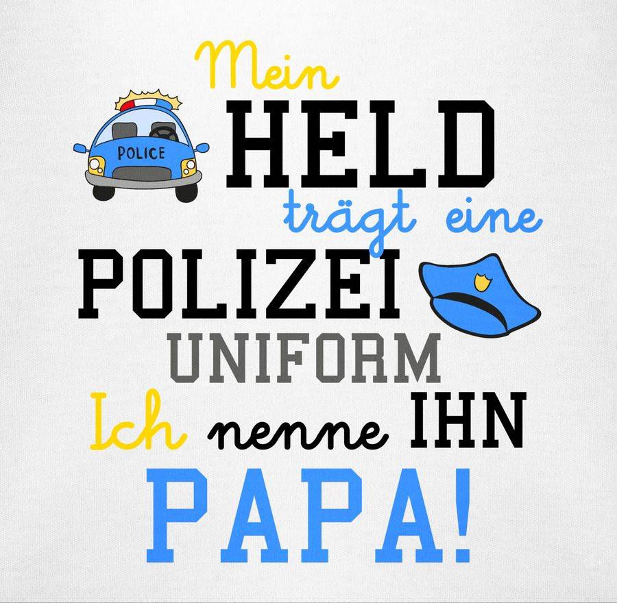 Shirtracer Mein Held trägt eine Polizeiuniform: Tshirt Gym Bag Shirtracer Blitzverkäufe