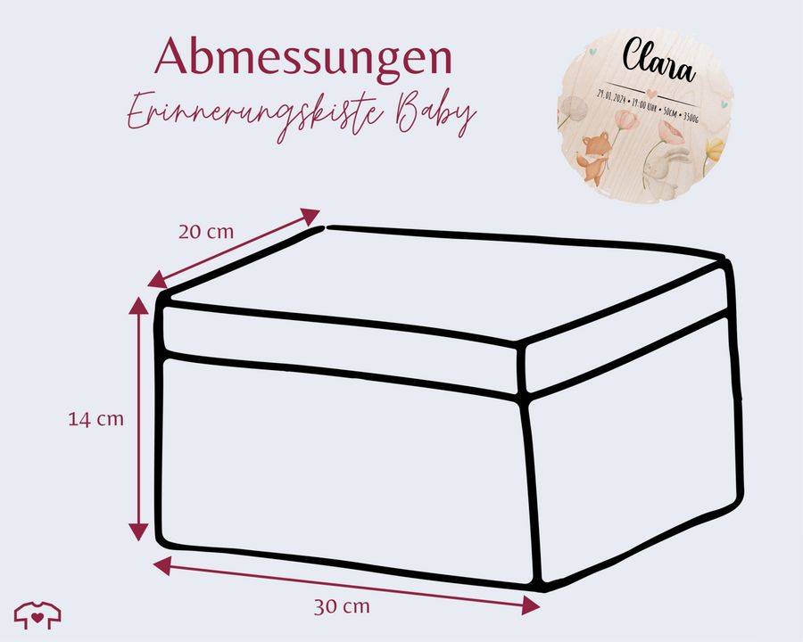 Shirtracer Erinnerungskiste Baby Personalisiert Erinnerungsbox Baby Erinnerungen Waldtiere Bär Fuchs Hase Eichhörnchen Shirtracer Black Friday