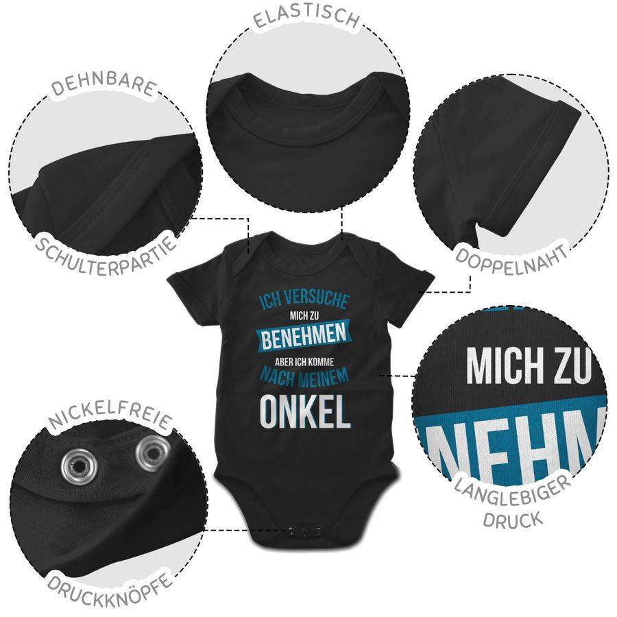 Shirtracer Ich versuche mich zu benehmen aber ich komme nach meinem Onkel: T-Shirt Turnbeut Shirtracer Weihnachtsangebot
