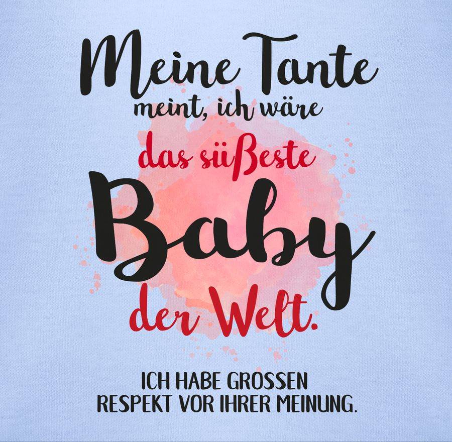 Shirtracer Meine Tante meint, ich wäre das süßeste Baby der Welt.: Tshirt Rucksack Shirtracer VIP-Rabatte