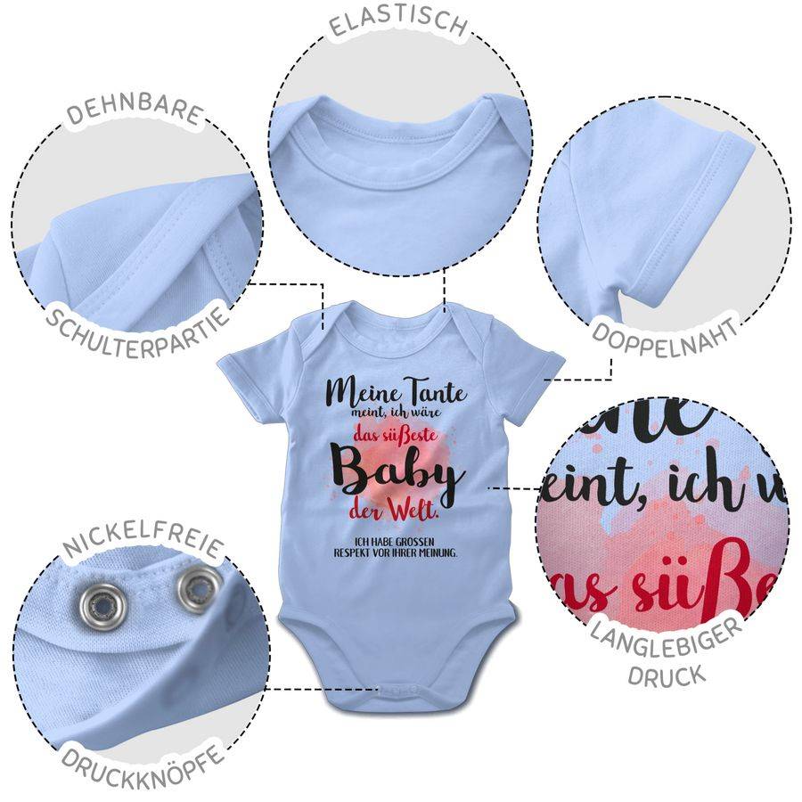 Shirtracer Meine Tante meint, ich wäre das süßeste Baby der Welt.: Tshirt Rucksack Shirtracer VIP-Rabatte