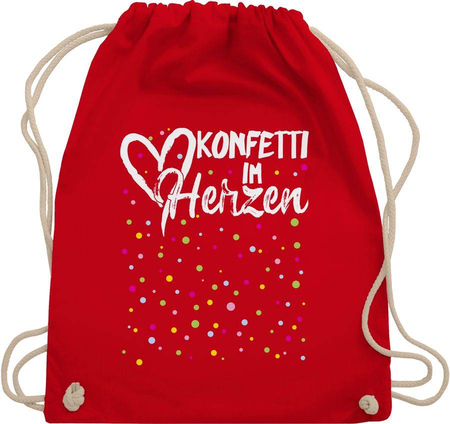 Shirtracer Konfetti im Herzen - weiß: T-Shirt Rucksack Shirtracer Bis zu 65% Rabatt