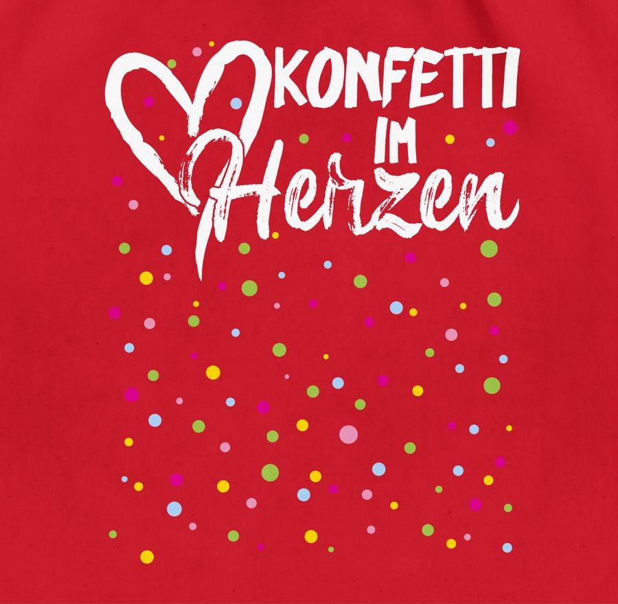 Shirtracer Konfetti im Herzen - weiß: T-Shirt Rucksack Shirtracer Bis zu 65% Rabatt