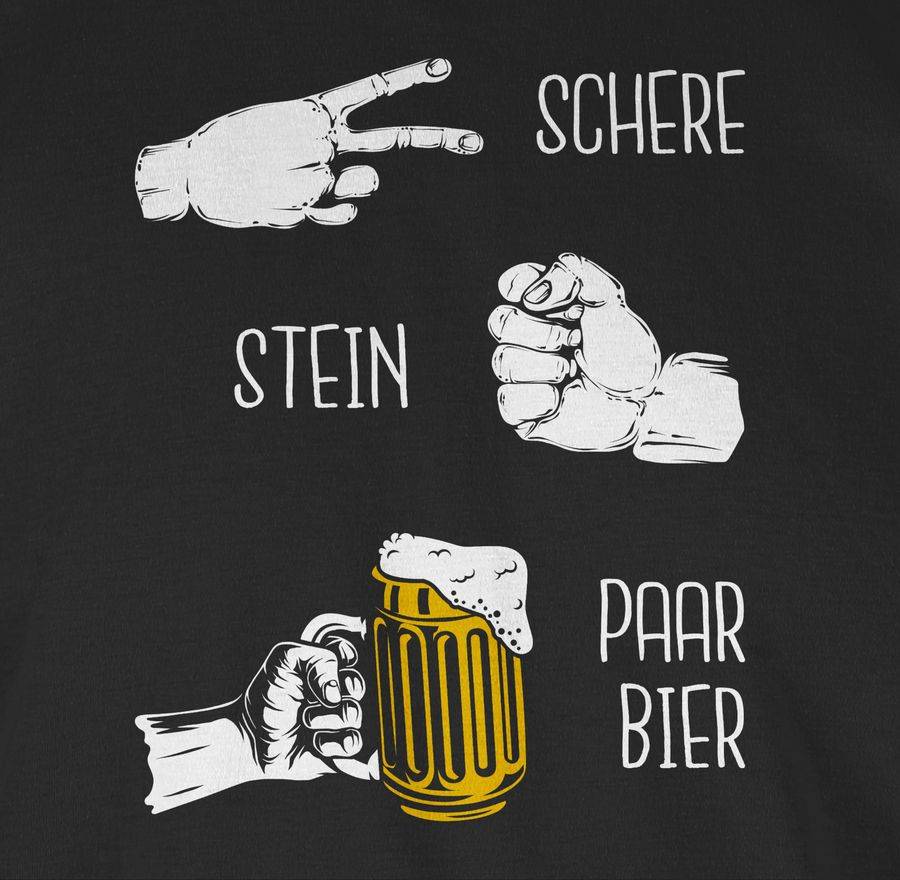 Shirtracer Biergeschenke Lustig - Schere Stein Bier - Hopfen - Herrentag Geschenk: T-Shirt Shirtracer Riesige Rabatte