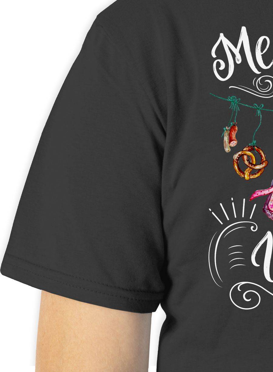 Shirtracer Mei Tracht is in da Wäsch - Wäscheleine - weißer Schriftzug: Tshirt Turnbeutel Shirtracer Flash Sale