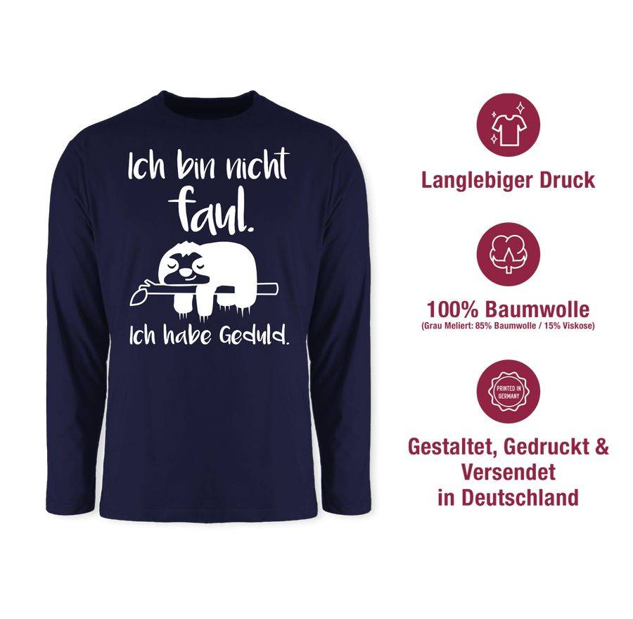 Shirtracer Ich bin nicht faul weiß Shirts & Mehr Shirtracer Heißer Verkauf