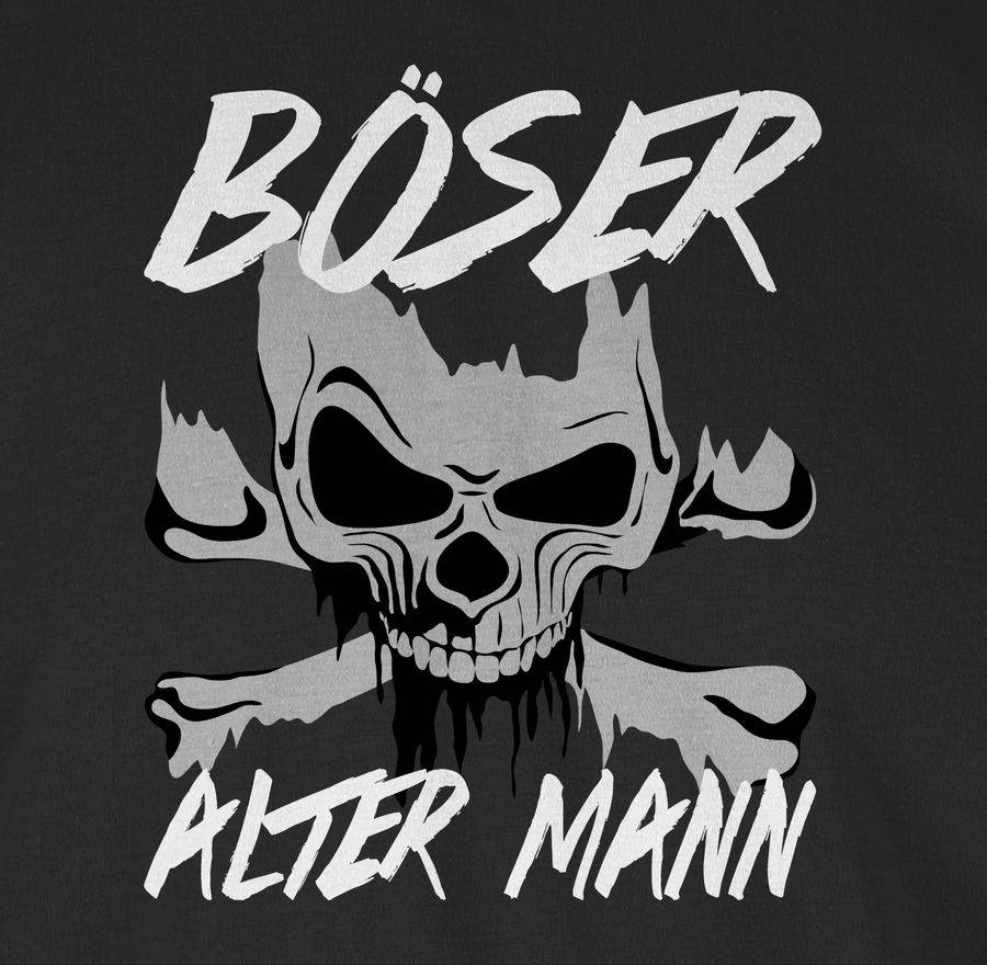 Shirtracer Böser alter Mann - grau/weiß Shirts & Mehr Shirtracer Zeitlich begrenztes Angebot