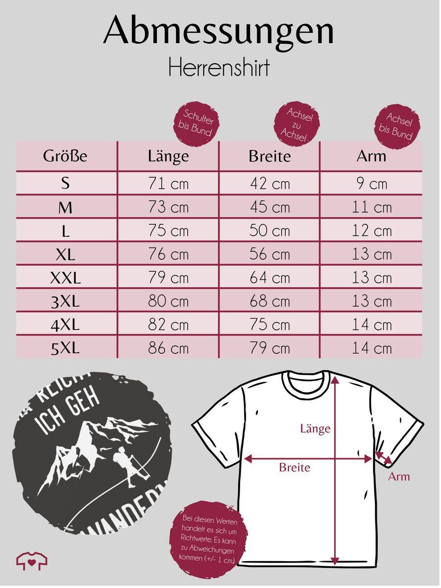 Shirtracer Mir reichts ich geh wandern Berge weiß Shirts & Mehr Shirtracer Blitzangebot