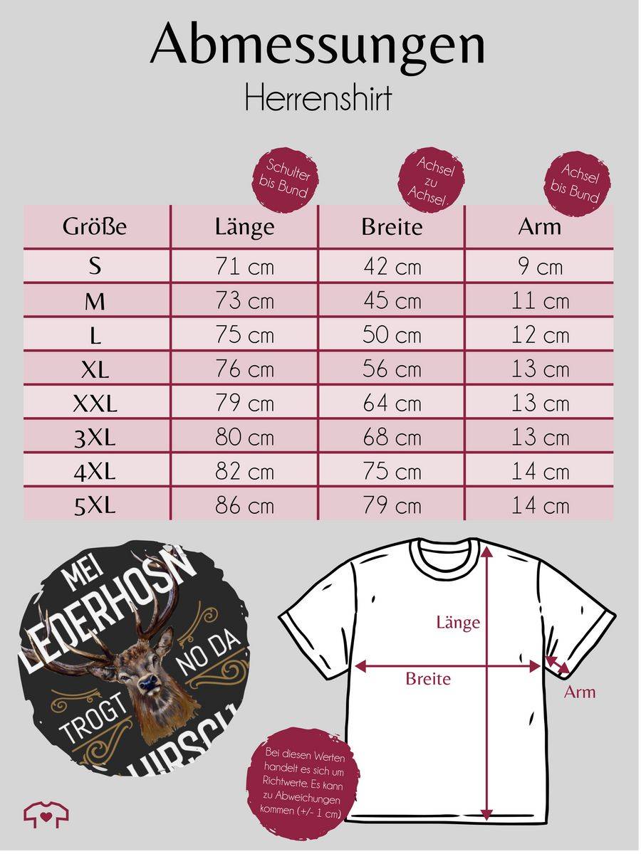 Shirtracer Mei Lederhosn trogt no da Hirsch - weiß braun: Tshirt Gym Bag Shirtracer Bestseller
