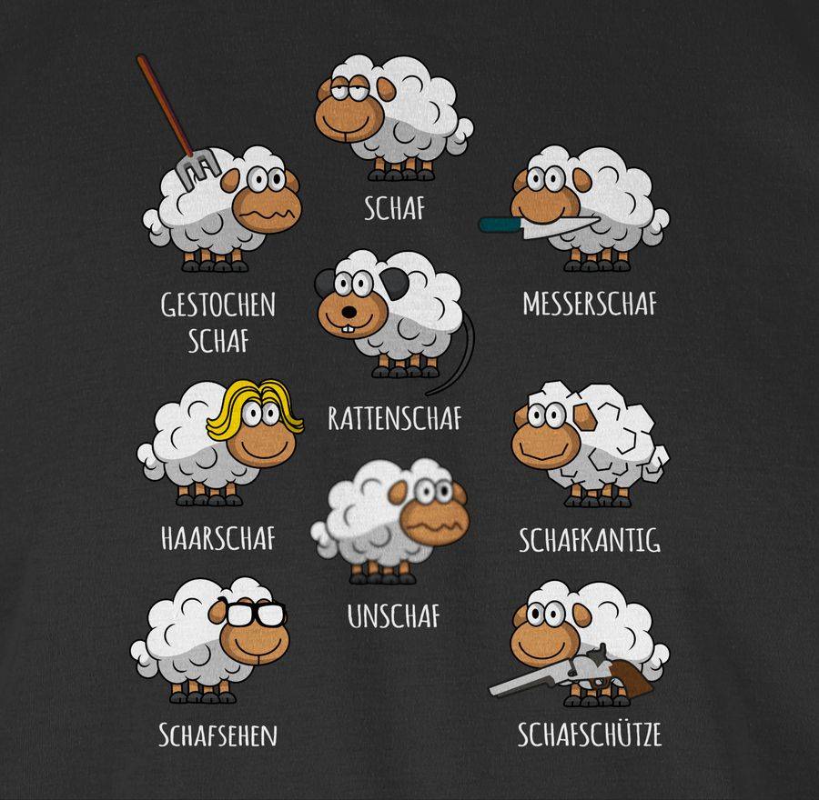 Shirtracer Schafe Schäfchen Schäfer Schaf Sheep Schafbauer Lustig Witzig: Tshirt Rucksack Shirtracer Tiefpreis