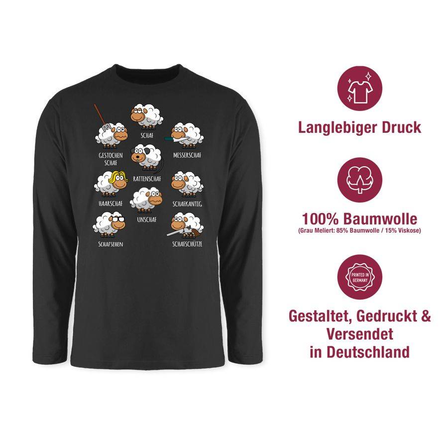 Shirtracer Schafe Schäfchen Schäfer Schaf Sheep Schafbauer Lustig Witzig: Tshirt Rucksack Shirtracer Tiefpreis