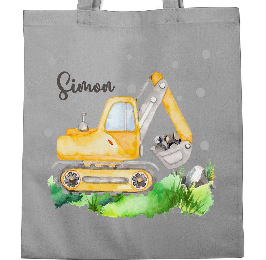 Shirtracer Bagger Baggerfahrer Geschenk: T-Shirt Turnbeutel Shirtracer 2025