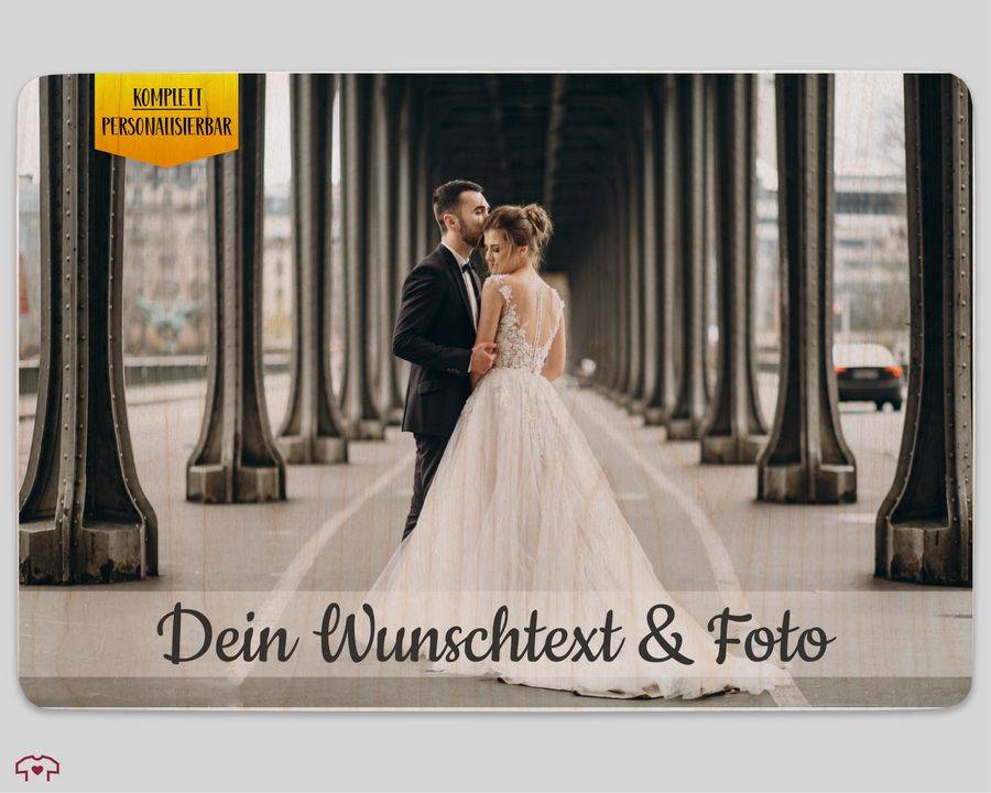 Shirtracer Hochzeitsbox Geschenkbox Hochzeit mit Foto und Namen Datum Erinnerungskiste Hochzeit Bilder Shirtracer Weihnachtsangebot