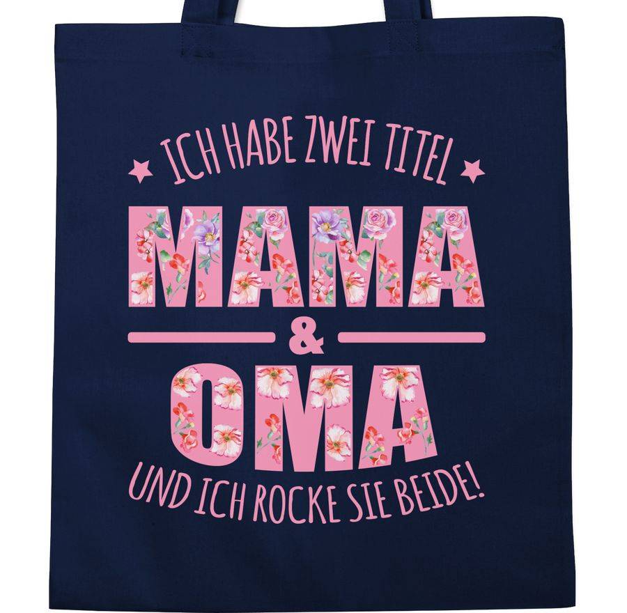 Shirtracer Ich habe zwei Titel: Mama & Oma und ich rocke sie beide floral rosa Shirts & M Shirtracer Valentinstagsangebot