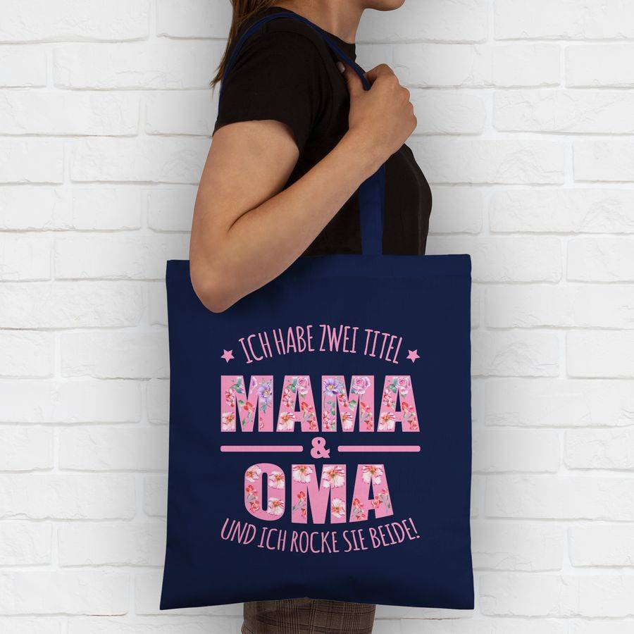 Shirtracer Ich habe zwei Titel: Mama & Oma und ich rocke sie beide floral rosa Shirts & M Shirtracer Valentinstagsangebot