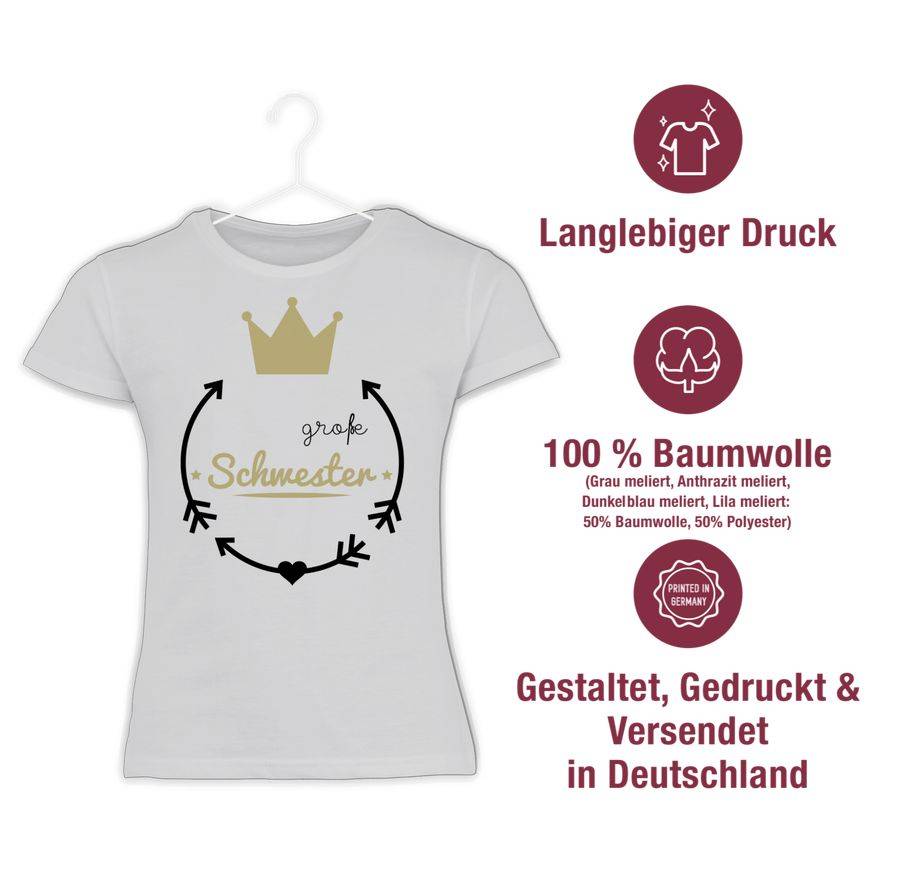 Shirtracer Große Schwester - Krone Shirts & Mehr Shirtracer Räumungsverkauf