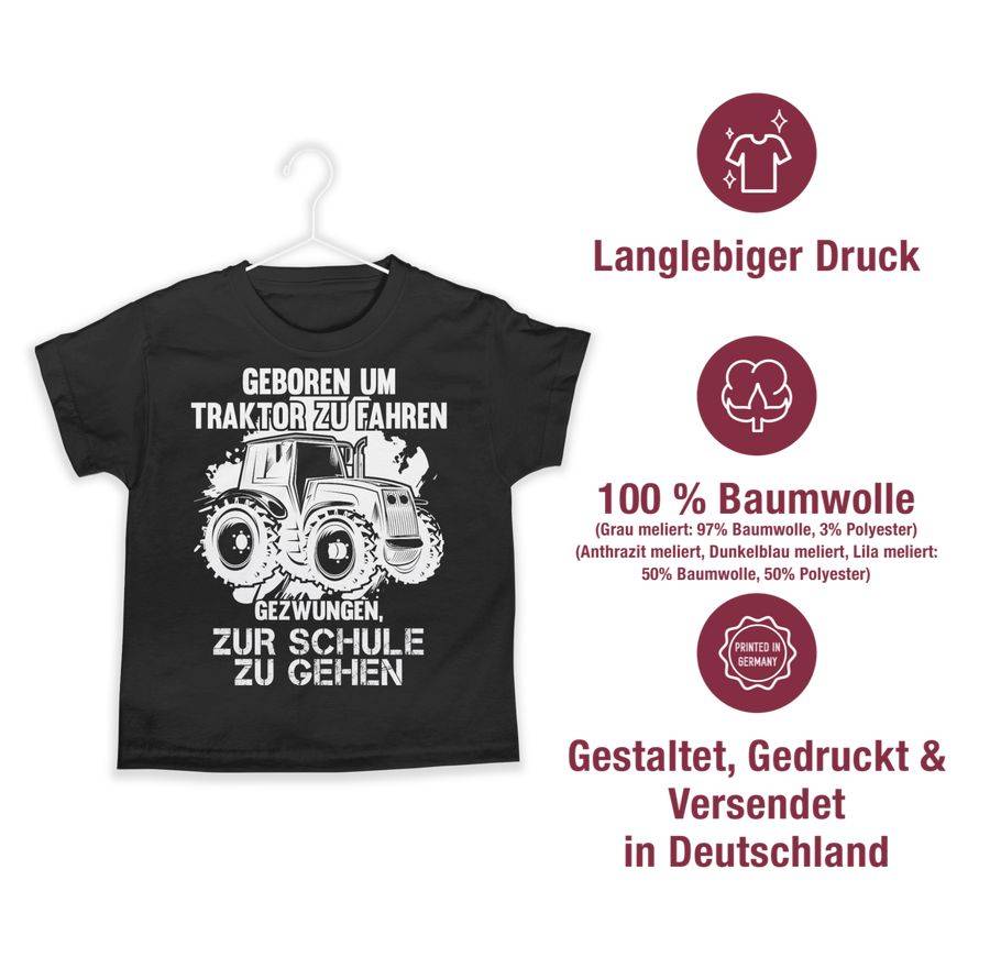 Shirtracer Geboren um Traktor zu fahren: Tshirt Gym Bag Shirtracer Wochenangebot