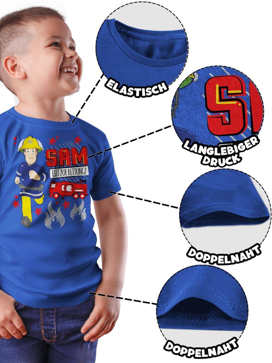 Shirtracer Sam eilt zur Rettung - Scribble: T-Shirt Turnbeutel Shirtracer Begrenzte Freigabe